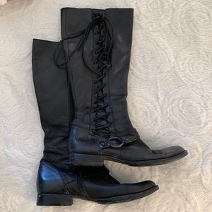 BORN Knee High Boot Crisscross Rawhide Leather Laces - well ❤️’d condition SEXY